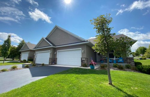 Paved driveway side view